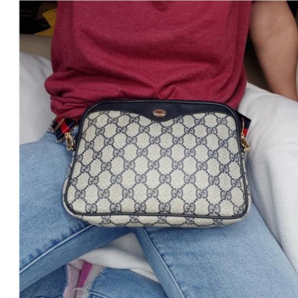 Authentic Vintage Gucci GG Monogram Supreme Clutch Fanny Bum Waist Belt Bag - Picture 3 of 12